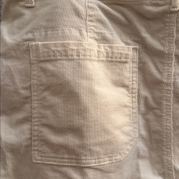 Anthropologie Maeve Plus Size Curved Cream Corduroy Straight Leg Pants Size 18W - Picture 7 of 9